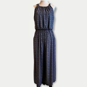 KAILEIGH Sz XL Black Print Jumpsuit Crop Pantsuit